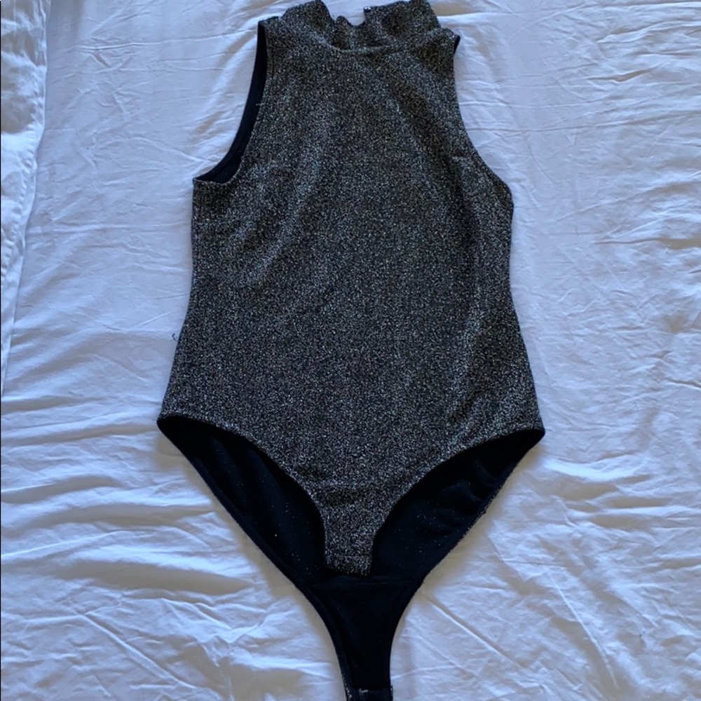 Glittery body suit top